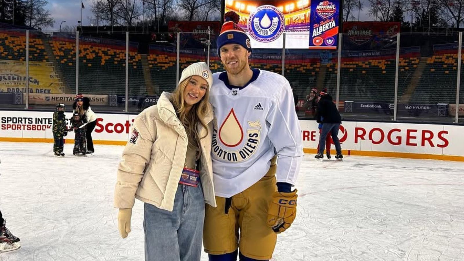In Photos: BTS from Lauren Kyle McDavid's latest $1,833 Oilers-themed collection's photoshoot