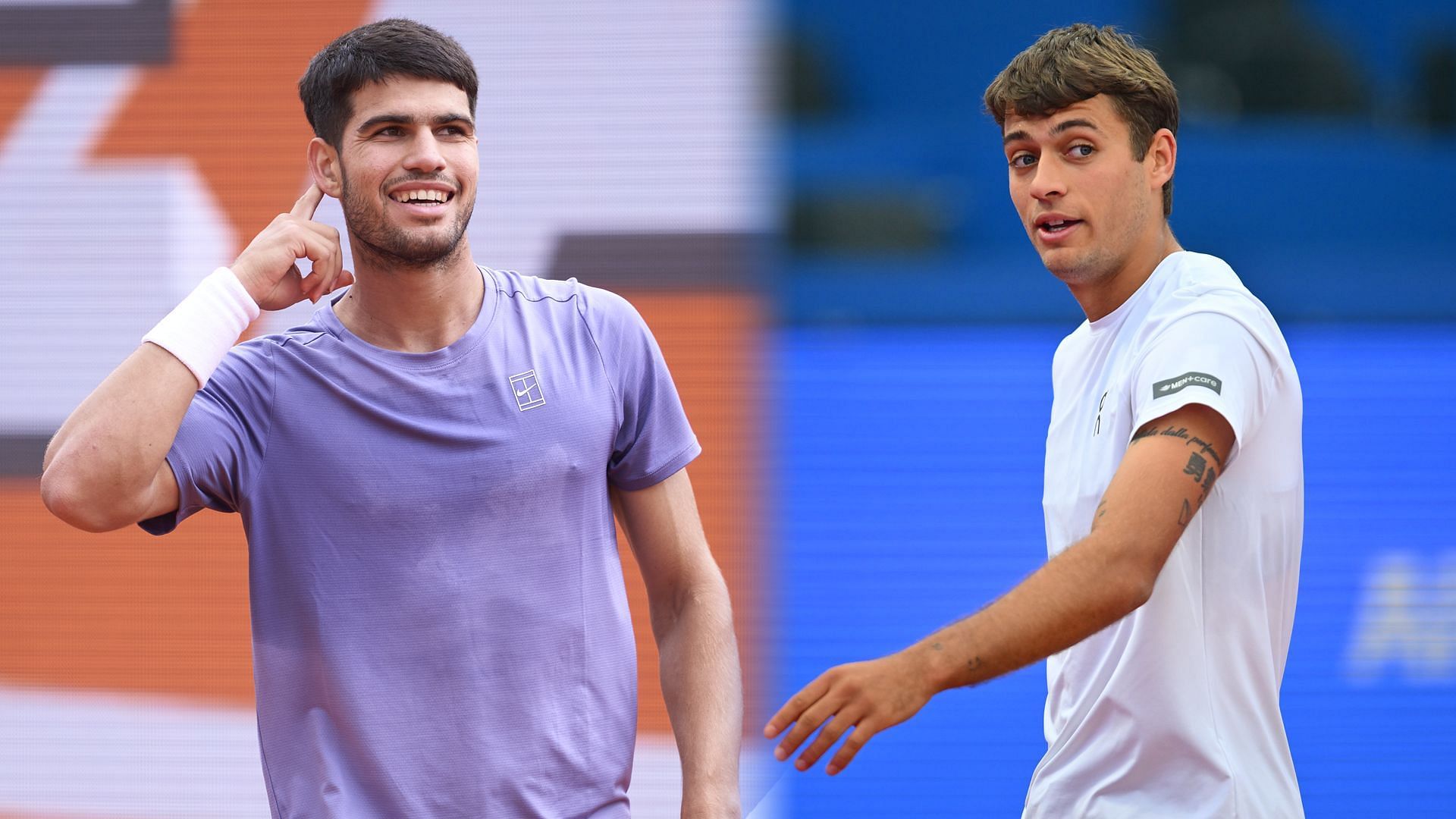 Carlos Alcaraz in banter mode with Flavio Cobolli- Source: Getty