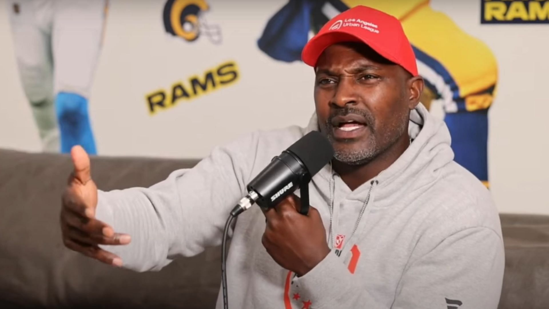 Marcellus Wiley talking discussing Shannon Sharpe on his podcast ( Image via YouTube/@MarcellusWiley&lsquo;DatDudeTV&rsquo;)