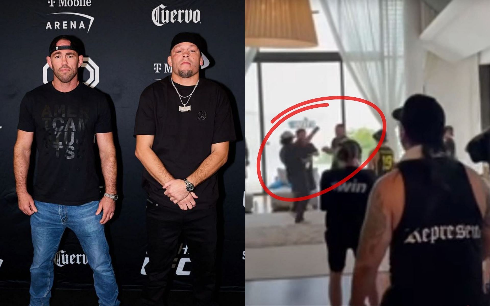 Jake Shields (left) talks about a brawl that happened in Thailand when Nate Diaz (right) slapped a Russian fighter in a reality show, sparking a brawl. [Images courtesy: Jake Shield