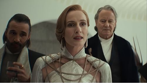 Mon Mothma faces the growing cost of rebellion alongside her political allies in the final arc of Andor season 2. (Image via Disney+)