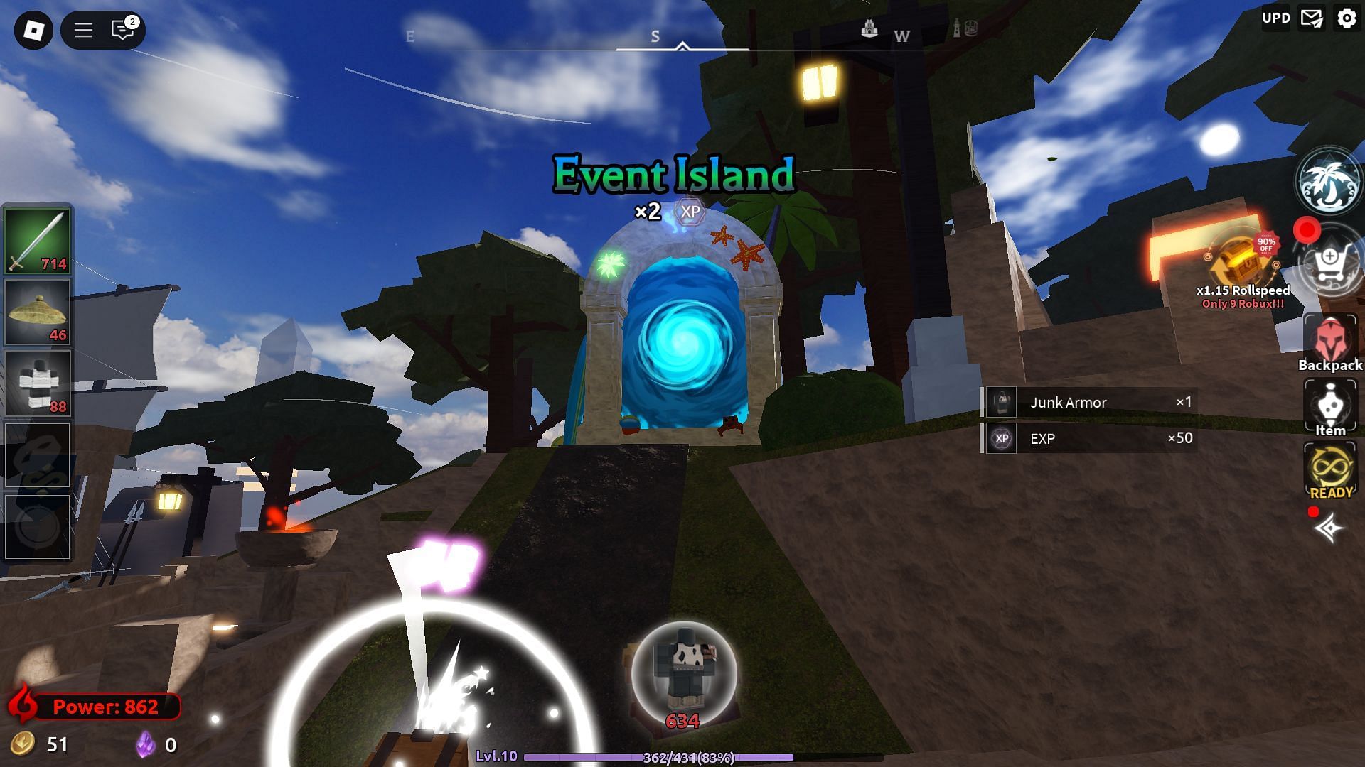 The Summer Event portal (Image via Roblox)