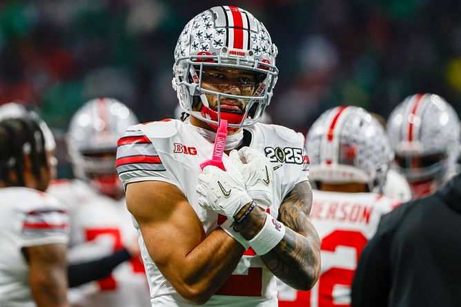 Four-star OSU commit strike's Emeka Egbuka's iconic post to flaunt Ryan Day's 2026 WR class depth