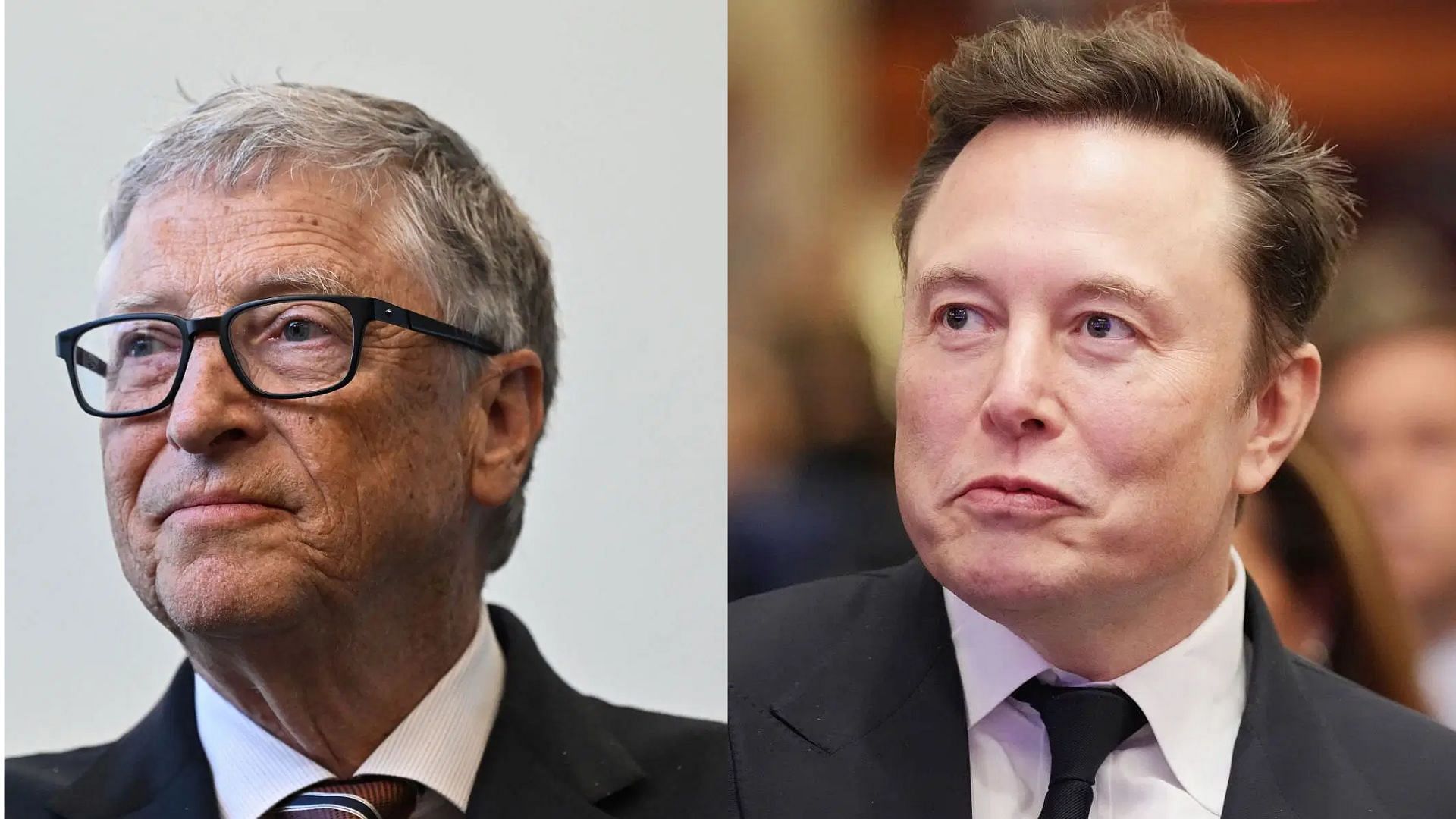 From L to R, Bill Gates and Elon Musk: Image via Getty Images