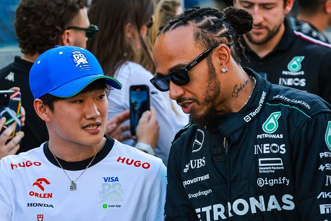"There is no place for abuse, particularly racial abuse": Lewis Hamilton speaks out against Franco Colapinto fans attacking Yuki Tsunoda