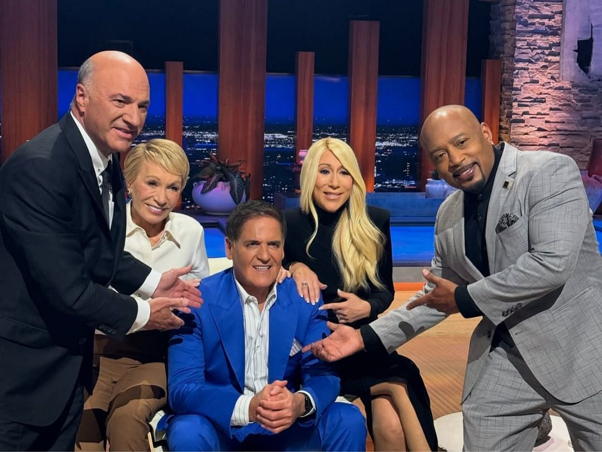 The Shark Tank investors with Mark Cuban at the center (Image via Instagram/@mcuban)