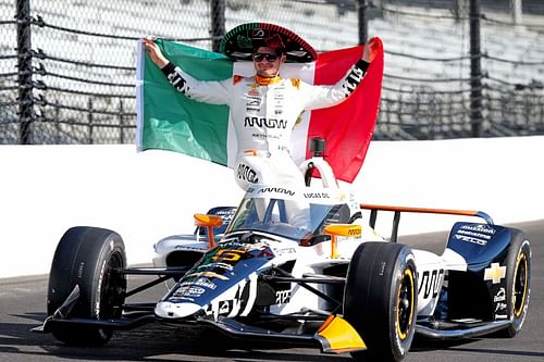 Pato O'Ward at the front row photoshoot for the INDYCAR 109th Running of The Indianapolis 500 - Source: Getty