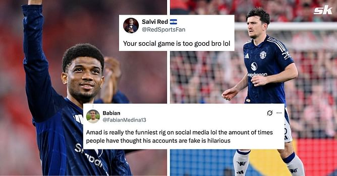 “Your social game is too good” - Manchester United fans cannot control laughter after seeing what Amad Diallo posted about Harry Maguire