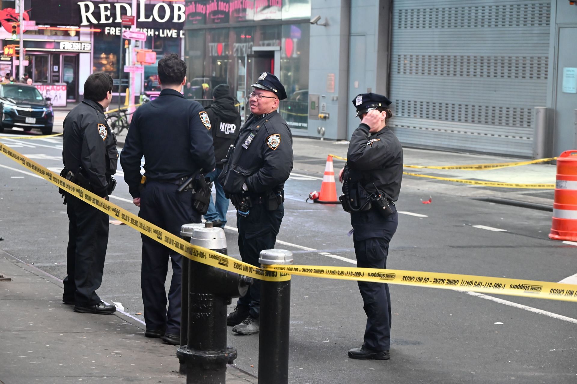 Man set on fire in Times Square - Source: Getty