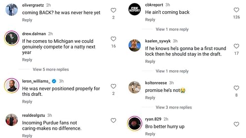 College hoops fans shared their thoughts on Yaxel Lendeborg's NBA Draft statement on Instagram. Source: Instagram/@recruitsnews