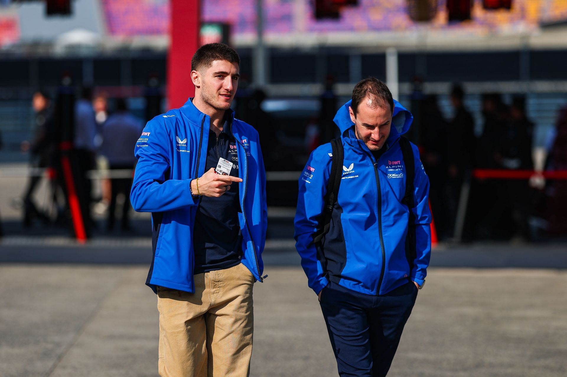 Jack Doohan [L] with Oliver Oakes [R] at F1 Grand Prix Of China - Source: Getty