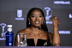 Simone Biles makes her feelings known on giving the 'Riders Up' call at the Kentucky Derby 2025