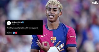 "More greatness to come", "Blessed with Ronaldinho, then Messi and now him" - Barcelona fans react as Lamine Yamal signs long-term deal
