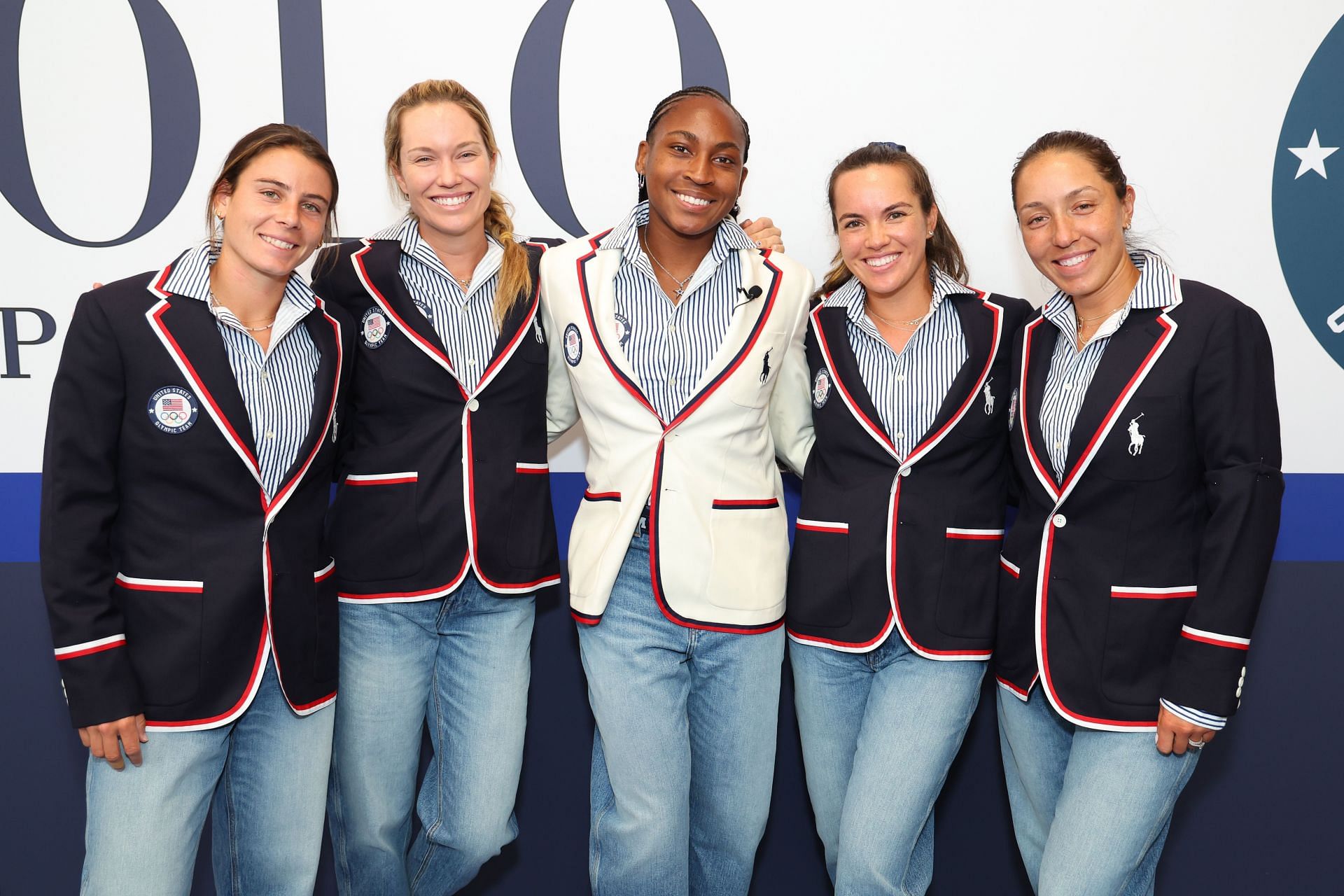 Emma Navarro and Coco Gauff with other Team USA members at Paris 2024 - Image Source: Getty