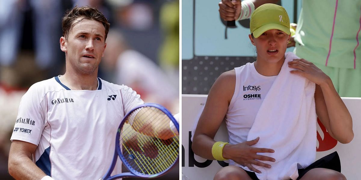 Casper Ruud and Iga Swiatek on tour - Image Source: Getty 