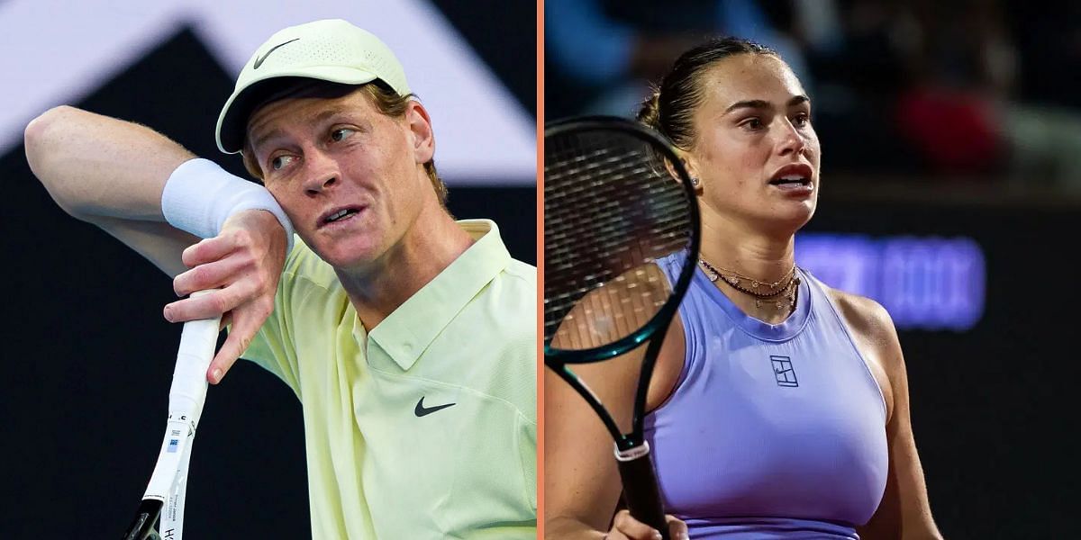Jannik Sinner (left), Aryna Sabalenka (right), Sources: Getty