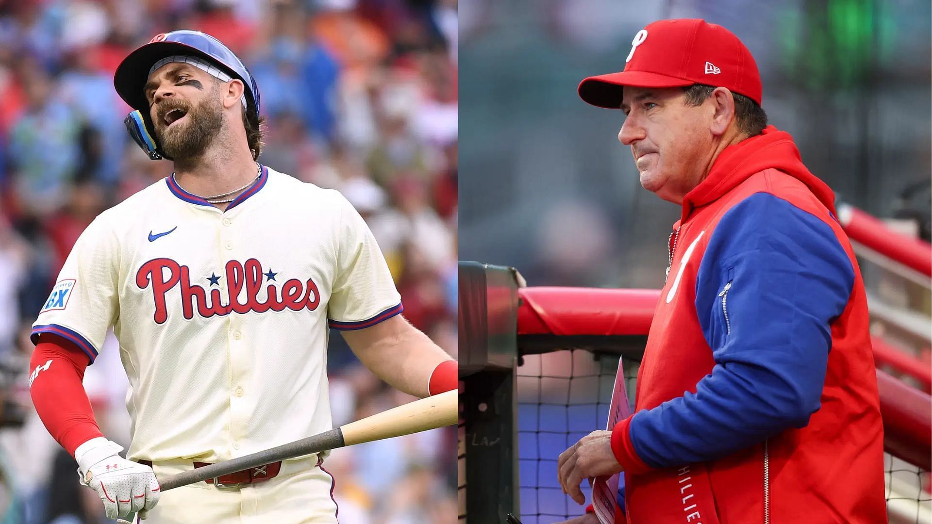 Phillies manager Rob Thomson spoke about Bryce Harper amid his struggles at the plate (Photo Source: IMAGN)