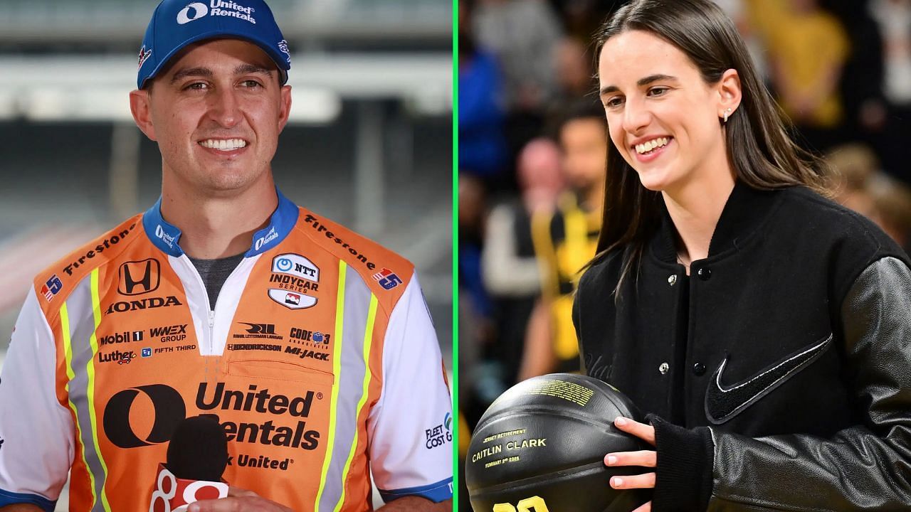 Graham Rahal and Caitlin Clark | Image via Getty