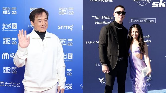 Days before Jackie Chan's film's US premiere, Bobby Miller’s girlfriend Natalie Loureda turns heads with Karate pose at Times Square