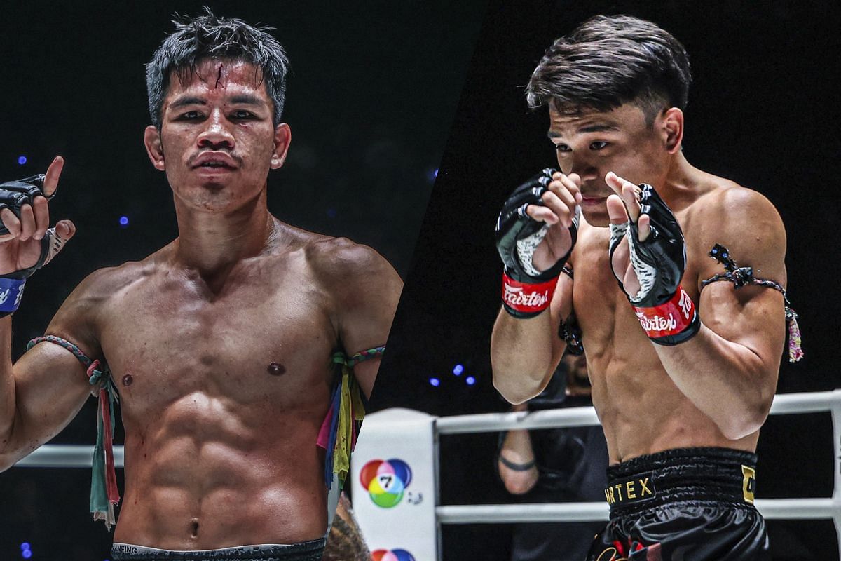 (From left) Nakrob Fairtex and Jaosuayai Mor Krungthepthonburi.