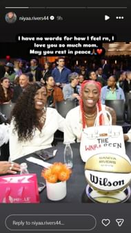 Rivers' Instagram story | via @niyaa.rivers44/ig