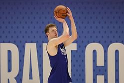 "That shot takes longer than a Monday": College hoops fans react as Michigan's Danny Wolf completes shooting drills at NBA draft combine