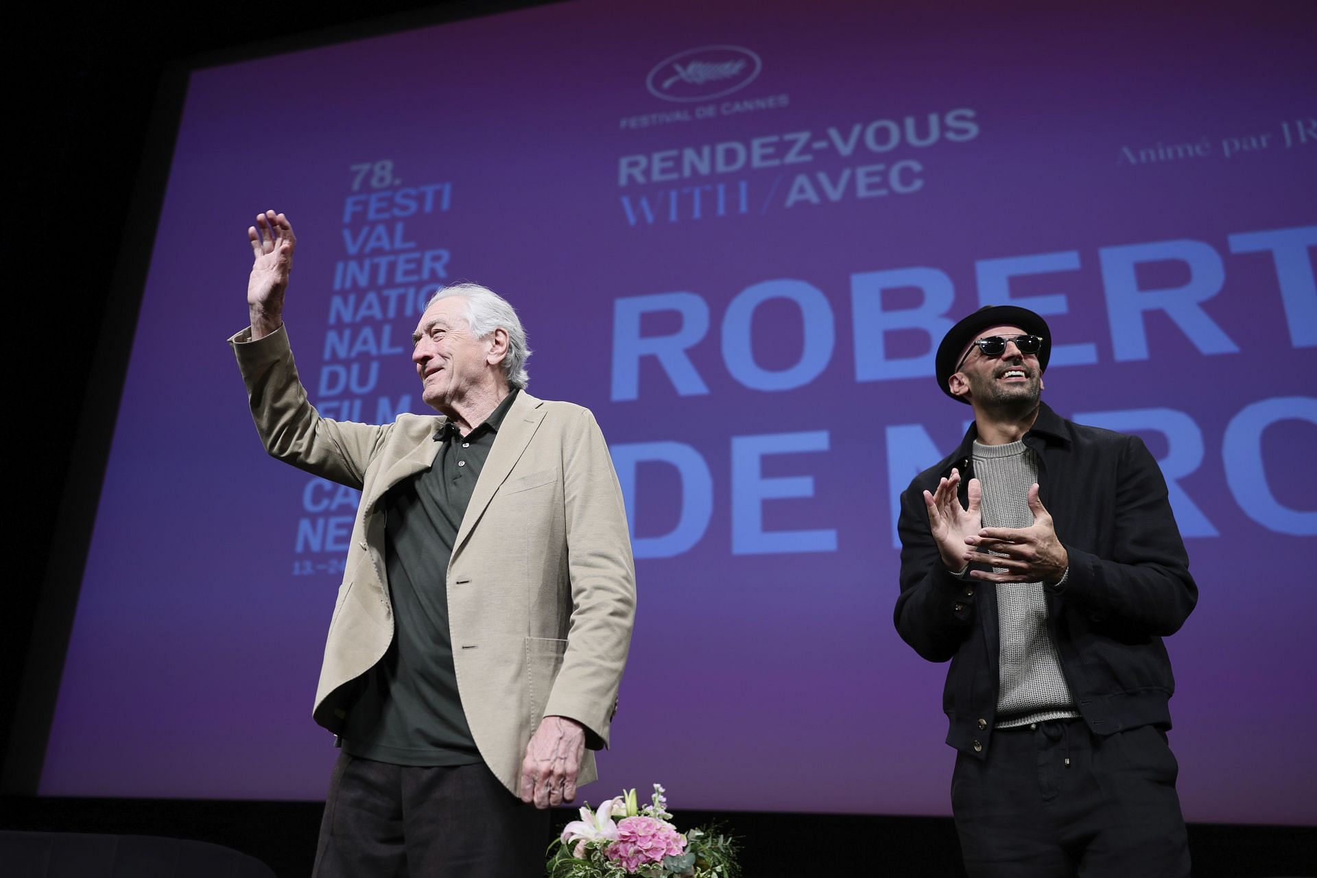 Robert De Niro on stage at the 78th annual Cannes Film Festival on May 14, 2025. (Image via Getty)