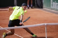 Mensik in action at the 2025 French Open - Day Five - Source: Getty