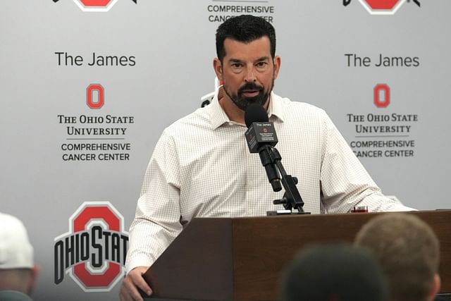 Ohio State Head Coach Ryan Day Hosts Post-NFL Draft Press Conference - Source: Getty