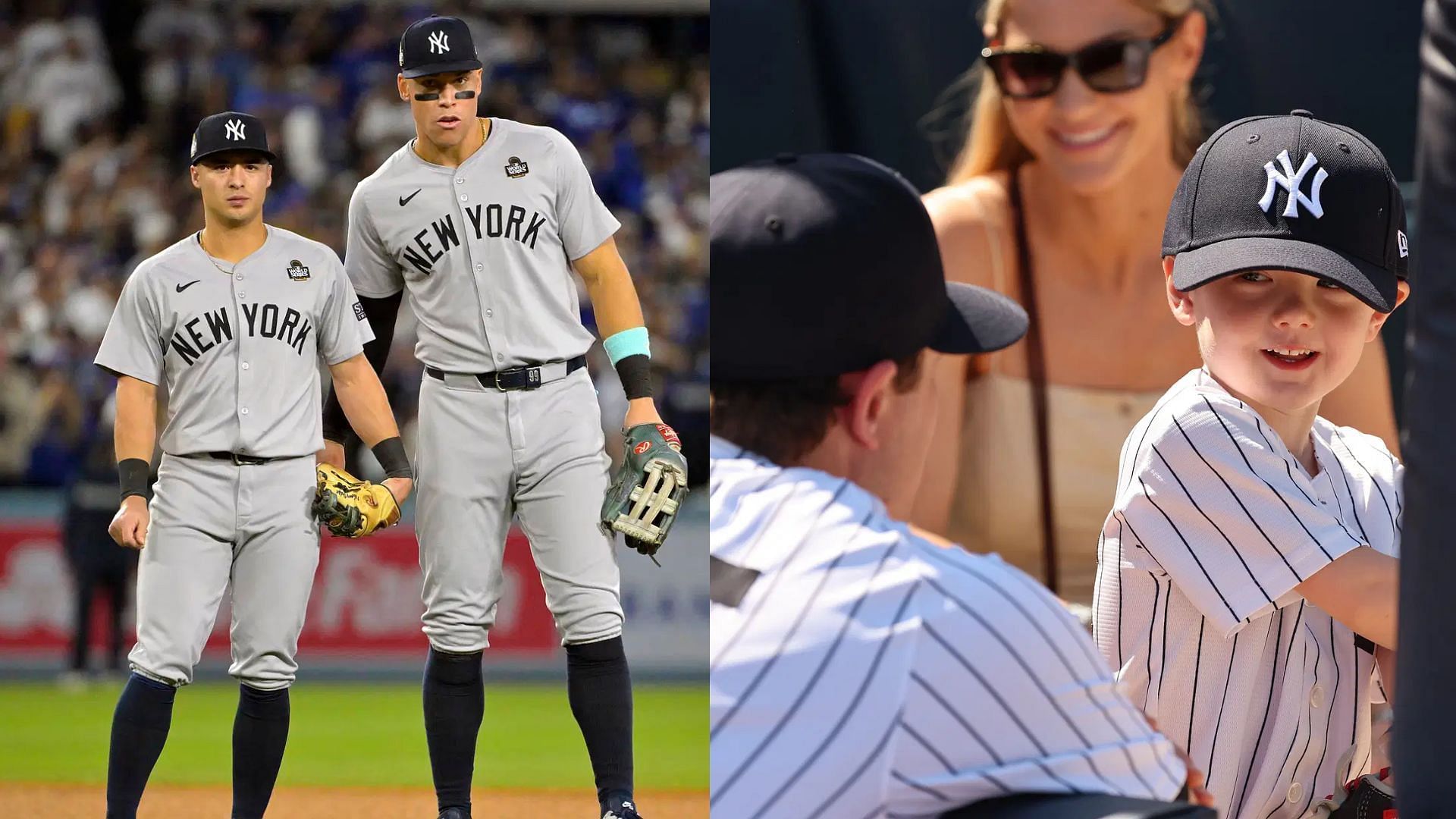 Aaron Judge and Anthony Volpe share special moment with Gerrit Cole