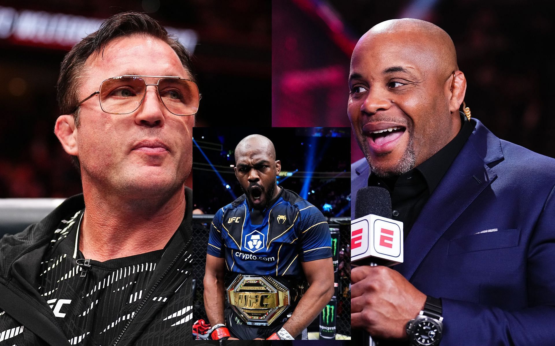 Chael Sonnen and Daniel Cormier debate 100 Jon Jones vs. Gorilla. [Images courtesy: Getty]
