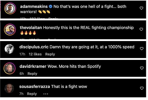 Comments from Instagram