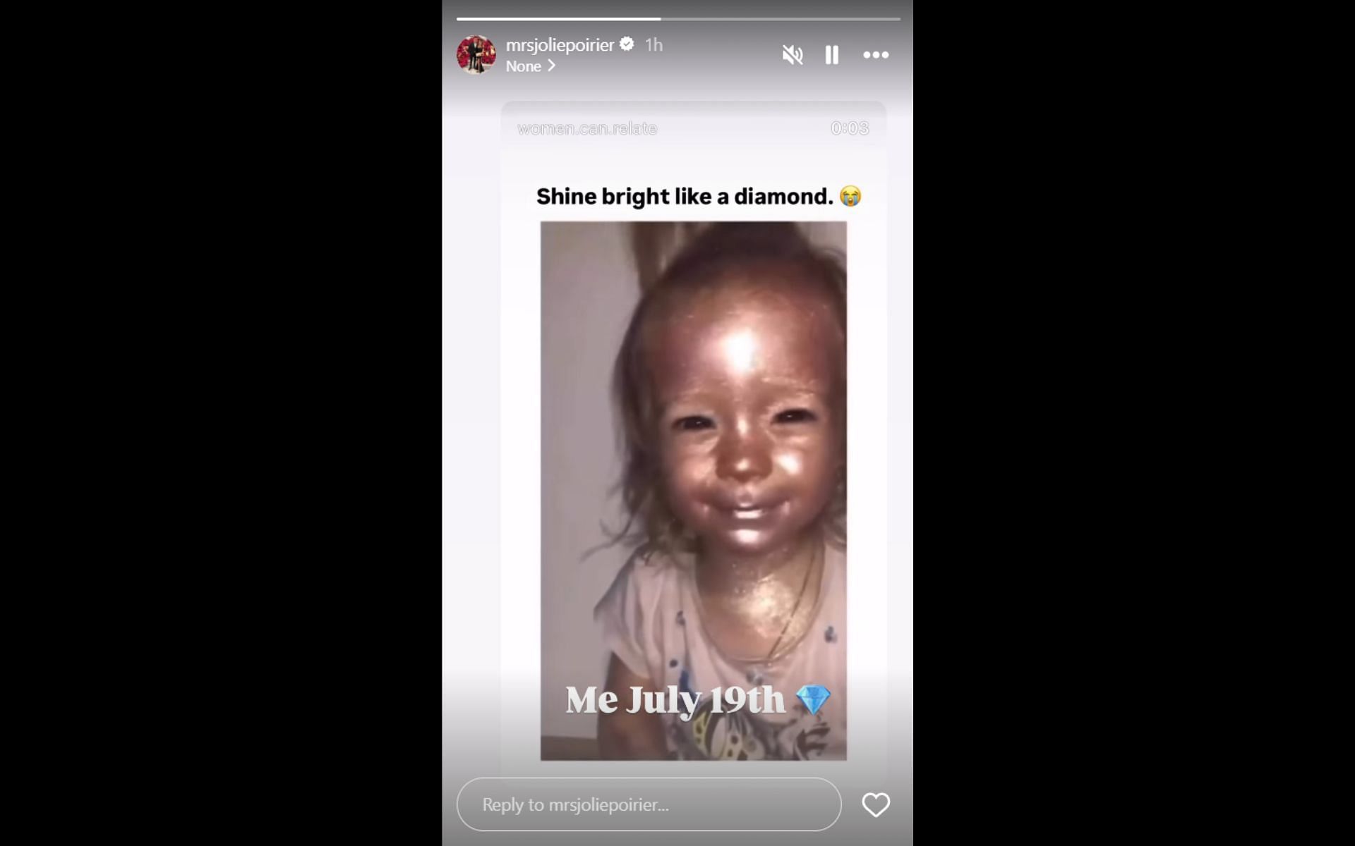Jolie Poirier&#039;s Instagram story