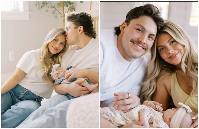 Malcolm Rodriguez's wife, Kennedy, romanticizes "fave nap spot" in Lions LB's arms