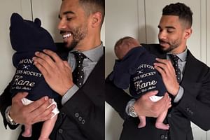 Evander Kane's fiancée Mara Teigen gushes over father-daughter hockey moment as baby Penelope rocks custom Oilers hoodie