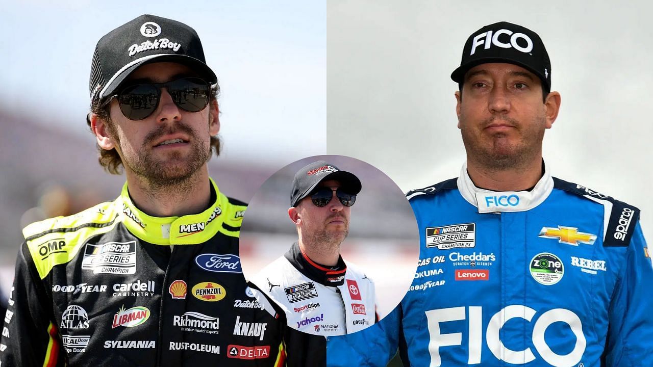Ryan Blaney, Denny Hamlin, Kyle Busch (All Images via Getty)