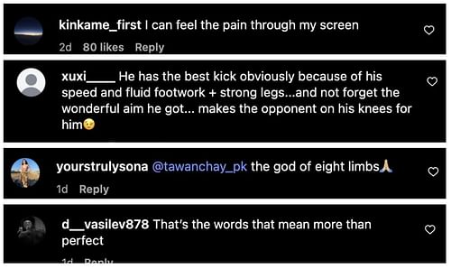 Comments from Instagram