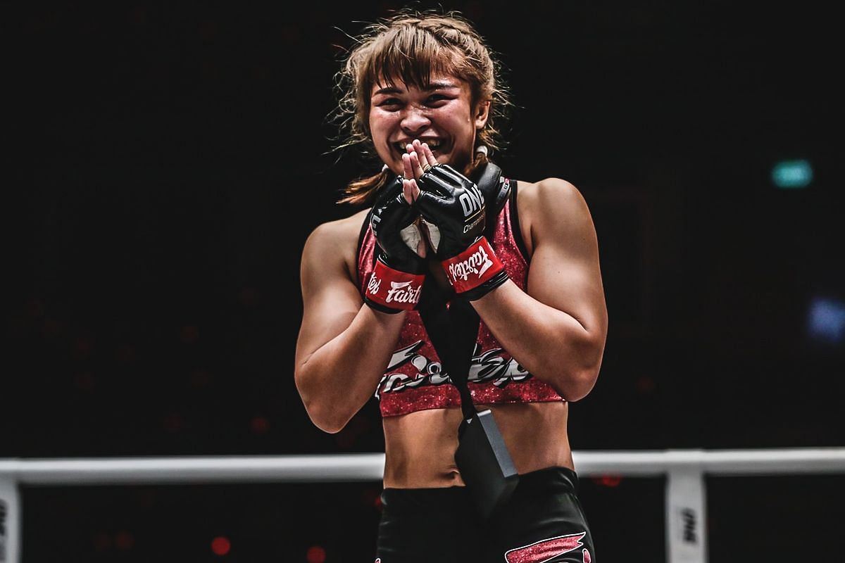 Stamp Fairtex recalls her early growing pains in MMA. [Photo from ONE Championship]