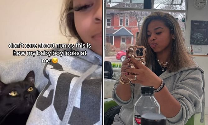 "Don't care about nun": Coach Prime's daughter, Shelomi Sanders, shares adorable moment with her cat on TikTok
