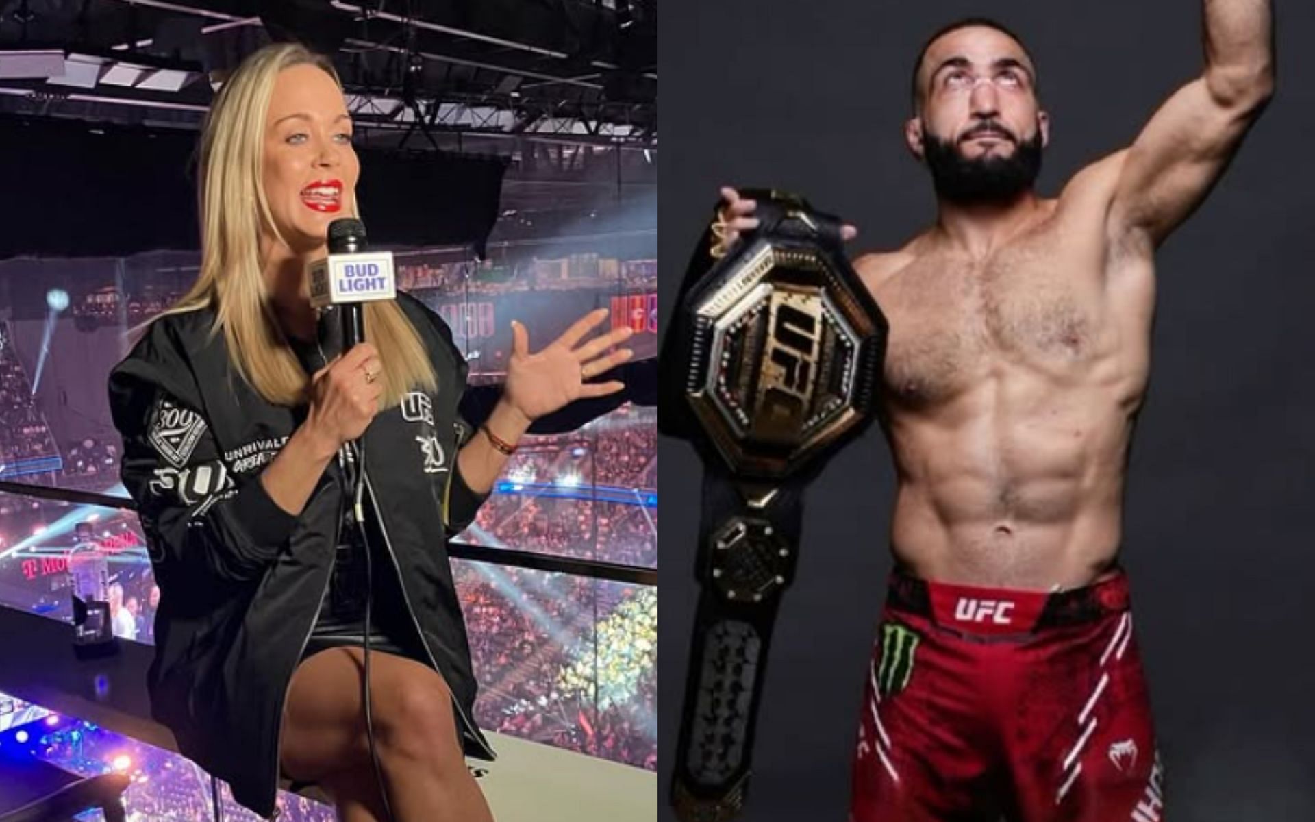 Laura Sanko (left) explained why Belal Muhammad (right) deserves fans