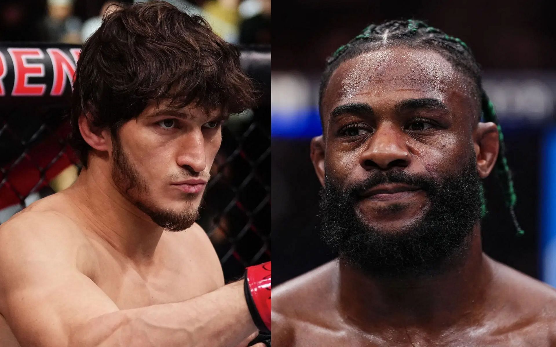 Aljamain Sterling (left) shares his perspective on Movsar Evloev (left) supposedly not getting a title shot. [Images courtesy: Getty Images]