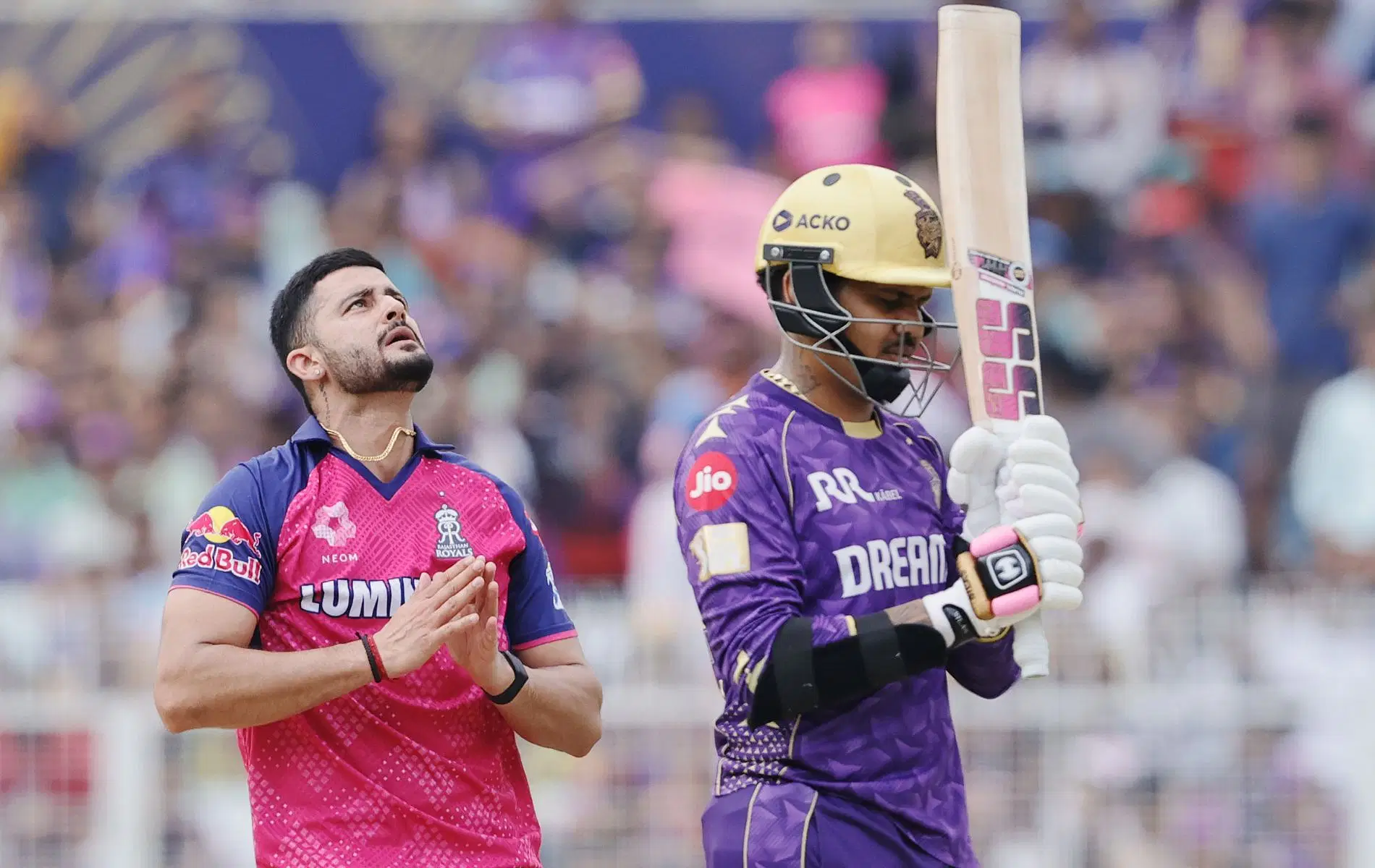 Sunil Narine scored 11 runs off 9 balls during his brief stay at the crease. (Pic: X/@IPL).