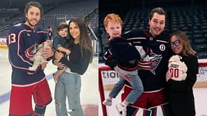 Photo: "Future teammates" Johnny Gaudreau's newborn Carter and Elvis Merzlikins' son Jaxon's adorable click of in identical onesies