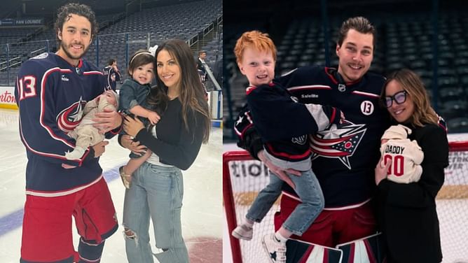 Photo: "Future teammates" Johnny Gaudreau's newborn Carter and Elvis Merzlikins' son Jaxon's adorable click of in identical onesies
