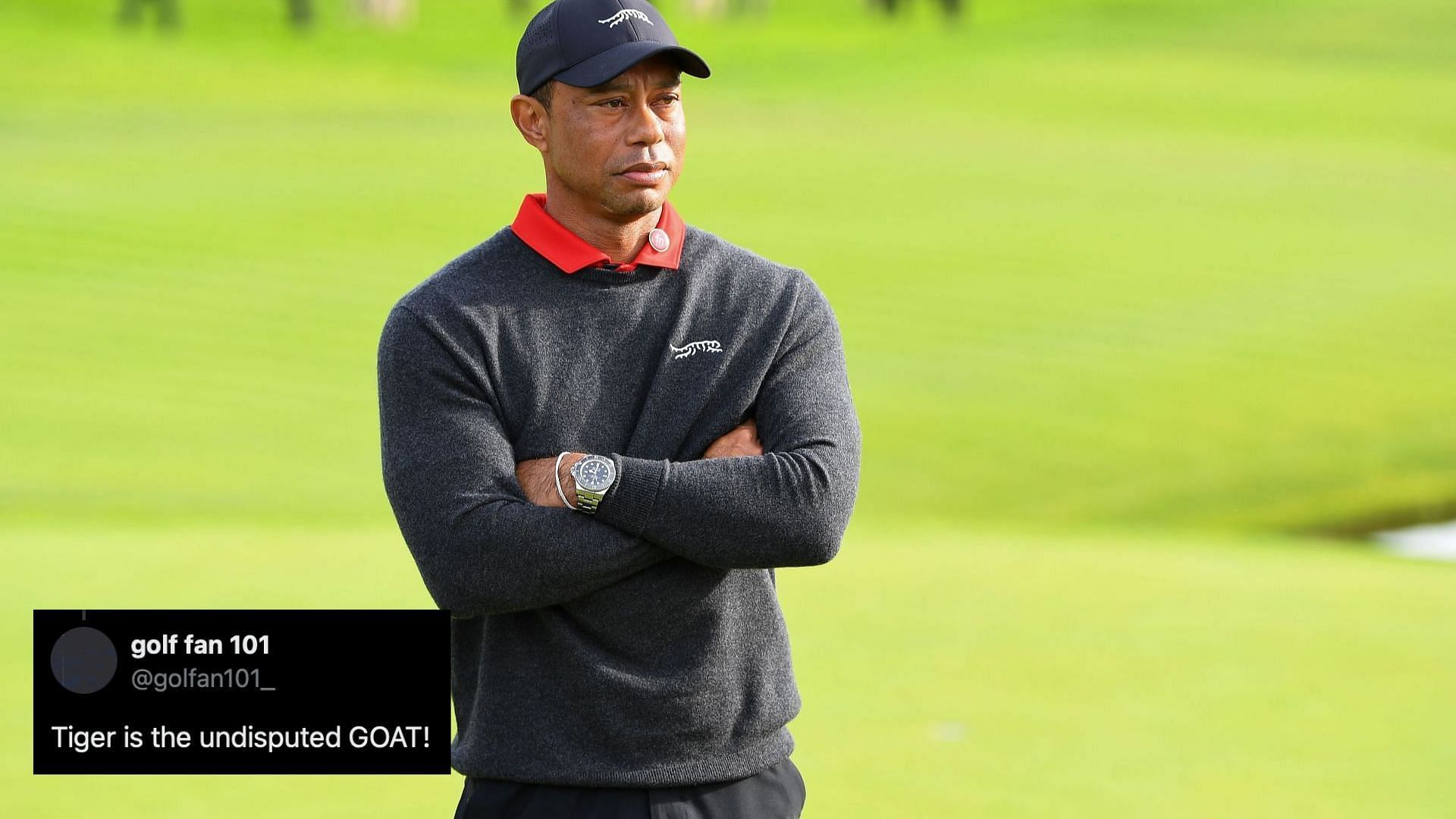 Fans react to Tiger&rsquo;s iconic moment from the 2018 Memorial. Image via Getty Images and X
