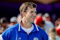 Eli Manning sends 5-word message after meeting Jaxson Dart for first time at Giants rookie camp