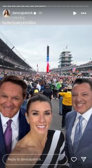 Danica Patrick, Tony Stewart, and Chris Myers l Instagram stories: @danicapatrick