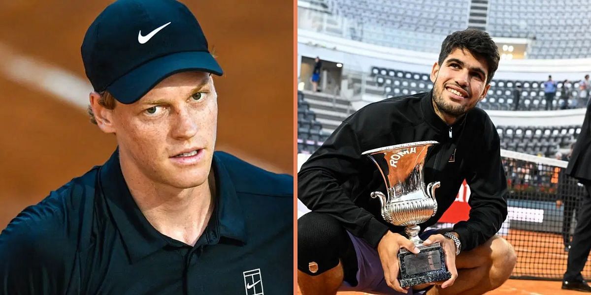 Jannik Sinner (left), Carlos Alcaraz (right), Sources: Getty