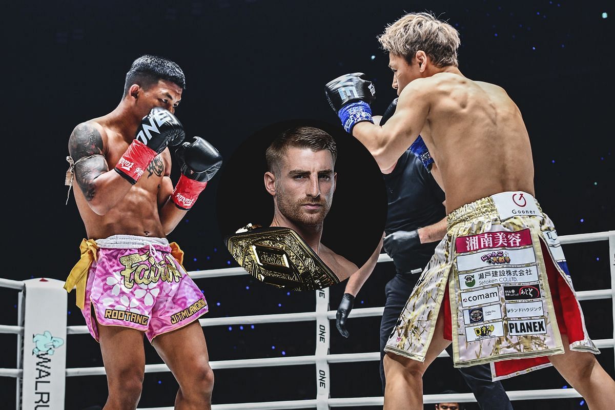 (From left) Rodtang Jitmuangnon, Jonathan Haggerty, Takeru Segawa.