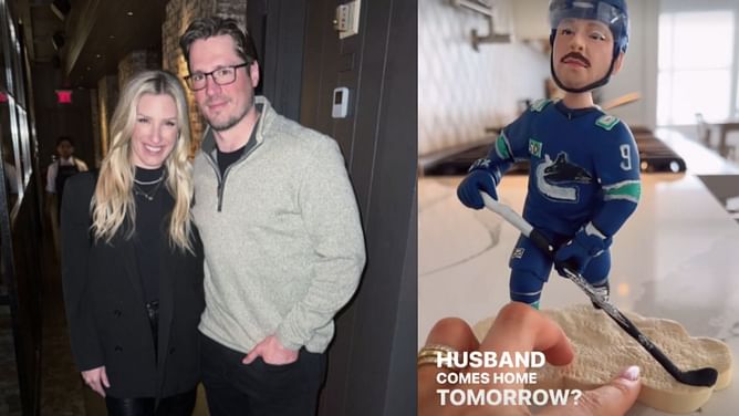 JT Miller's wife shares a look of his moustache-rocking Canucks mini figurine - "Where am I hiding this when my husband comes home"